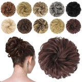 Hair Bun Hair Pieces Elastic Wavy Curly Hair Bun Scrunchies Extensions Synthetic Chignon Hairpieces