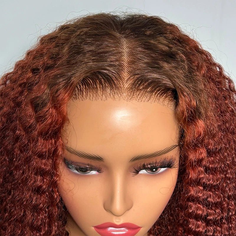 Afro Colored Bleached Knots Human Hair Wig - Wigtrends