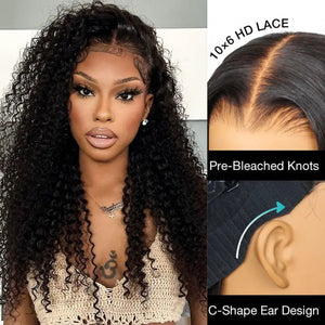 Afro Kinky Curly Human Hair 13*4 Lace Front Wig - Wigtrends