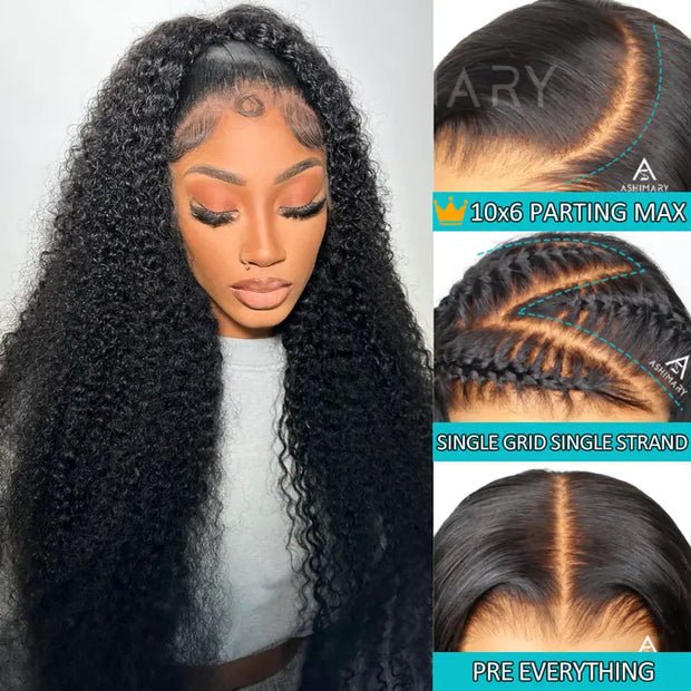 Afro Kinky Curly Human Hair 13*4 Lace Front Wig - Wigtrends