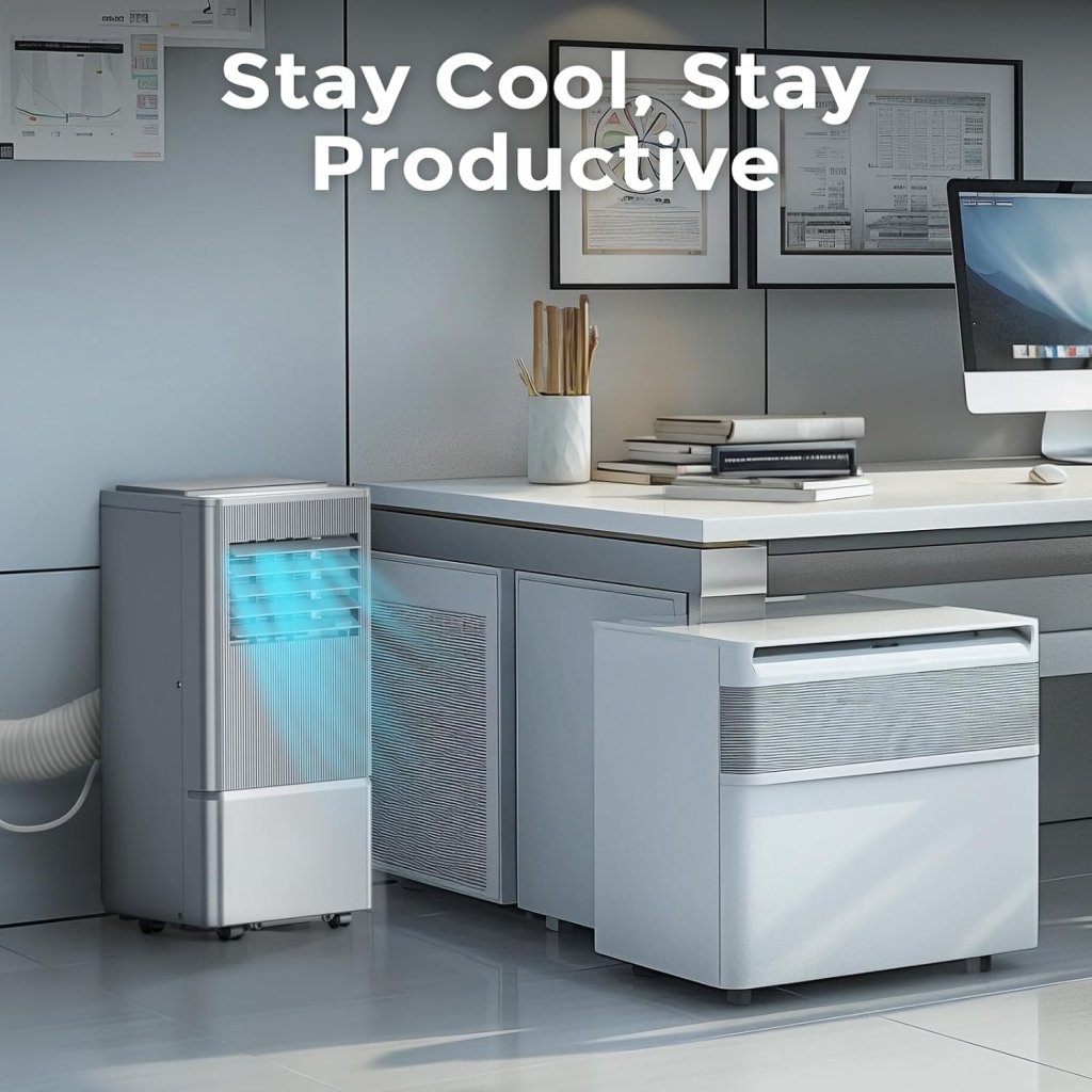 Air Choice Portable Air Conditioner, 10000 BTU Air Conditioner Portable for Room Up to 450 Sq.Ft, Remote Control, 24H Timer, Dehumidifier & Fan Modes, 3 - in - 1 AC Unit with Window Kit for Home Office - Wigtrends