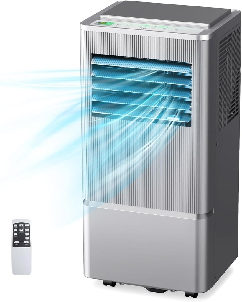 Air Choice Portable Air Conditioner, 10000 BTU Air Conditioner Portable for Room Up to 450 Sq.Ft, Remote Control, 24H Timer, Dehumidifier & Fan Modes, 3 - in - 1 AC Unit with Window Kit for Home Office - Wigtrends