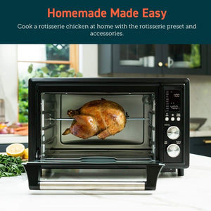Air Fryer Toaster Oven Combo 13 - in - 1, 32Qt APP & Voice Control Convection Oven Countertop, Bake, Broil, Roast, Dehydrate, Sous Vide, 134 Recipes & 4 Accessories, Black, Stainless Steel - Wigtrends