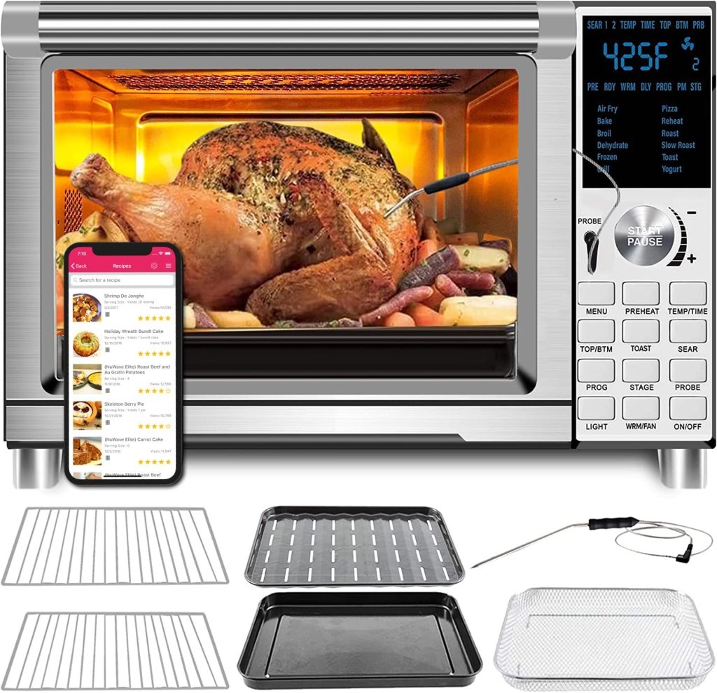 Air Fryer Toaster Smart Oven, 12 - in - 1 Countertop Convection, 30 - QT XL Capacity - Wigtrends