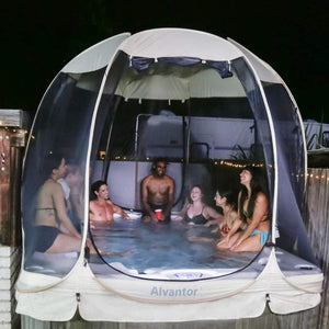 Alvantor Screen House Gazebo, 6 - 10 - 15 Person Pop Up Igloo Screened Canopy Tent with Mosquito Netting Sides, Instant UV Resistant Sun Shelter for Garden, Patio, Backyard - Wigtrends