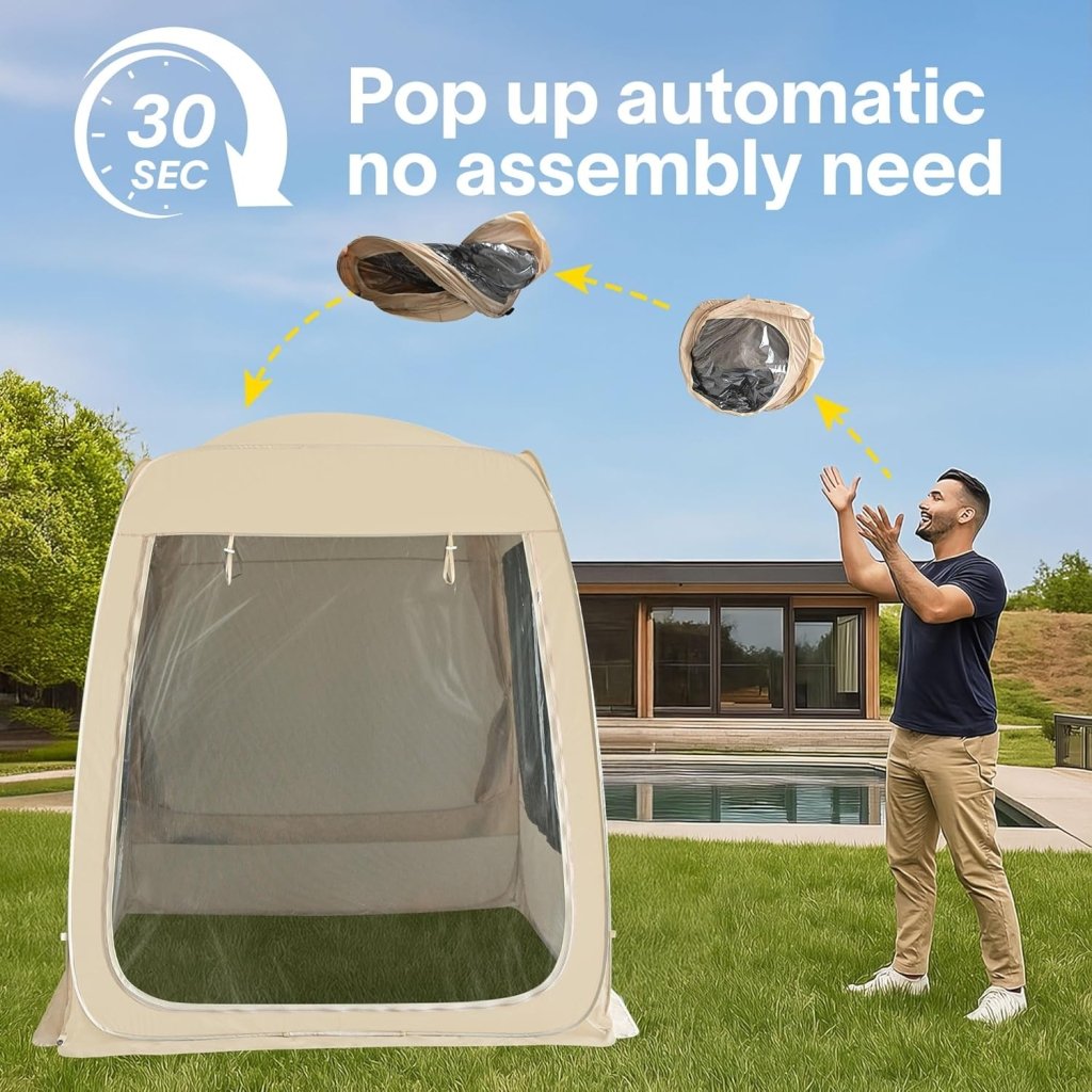 Alvantor Screen House Gazebo, 6 - 10 - 15 Person Pop Up Igloo Screened Canopy Tent with Mosquito Netting Sides, Instant UV Resistant Sun Shelter for Garden, Patio, Backyard - Wigtrends