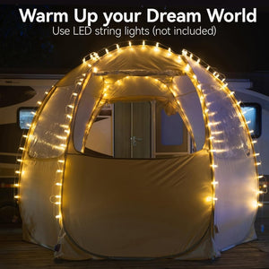 Alvantor Screen House Gazebo, 6 - 10 - 15 Person Pop Up Igloo Screened Canopy Tent with Mosquito Netting Sides, Instant UV Resistant Sun Shelter for Garden, Patio, Backyard - Wigtrends