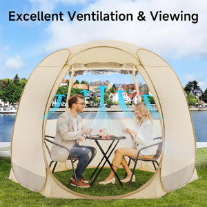 Alvantor Screen House Gazebo, 6 - 10 - 15 Person Pop Up Igloo Screened Canopy Tent with Mosquito Netting Sides, Instant UV Resistant Sun Shelter for Garden, Patio, Backyard - Wigtrends