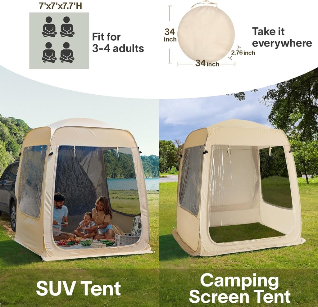 Alvantor Screen House Gazebo, 6 - 10 - 15 Person Pop Up Igloo Screened Canopy Tent with Mosquito Netting Sides, Instant UV Resistant Sun Shelter for Garden, Patio, Backyard - Wigtrends