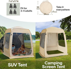 Alvantor Screen House Gazebo, 6 - 10 - 15 Person Pop Up Igloo Screened Canopy Tent with Mosquito Netting Sides, Instant UV Resistant Sun Shelter for Garden, Patio, Backyard - Wigtrends
