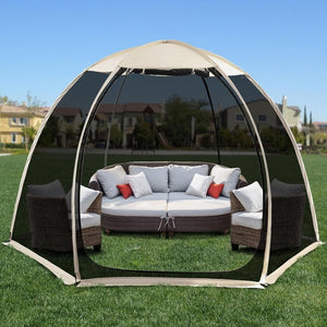 Alvantor Screen House Gazebo, 6 - 10 - 15 Person Pop Up Igloo Screened Canopy Tent with Mosquito Netting Sides, Instant UV Resistant Sun Shelter for Garden, Patio, Backyard - Wigtrends