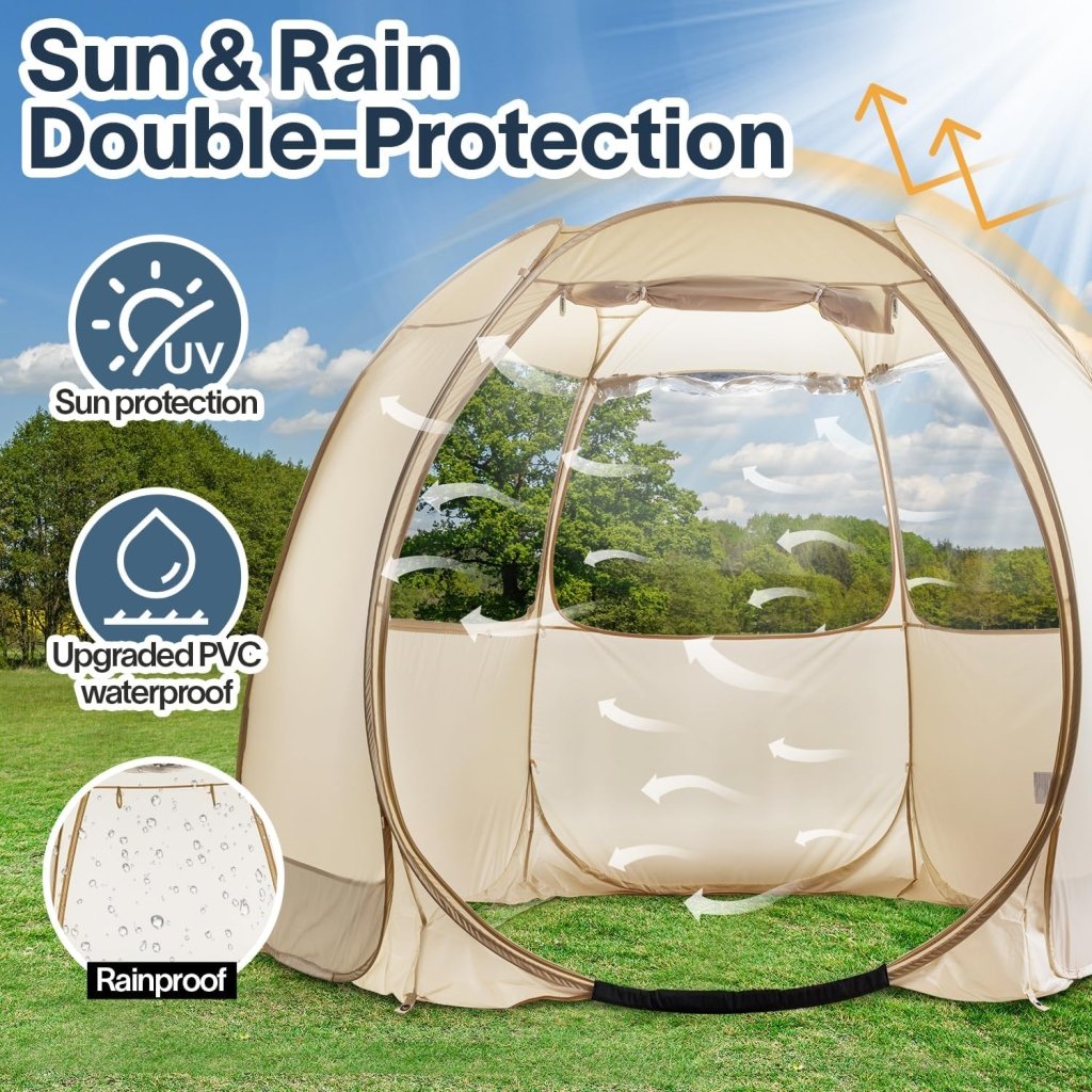 Alvantor Screen House Gazebo, 6 - 10 - 15 Person Pop Up Igloo Screened Canopy Tent with Mosquito Netting Sides, Instant UV Resistant Sun Shelter for Garden, Patio, Backyard - Wigtrends