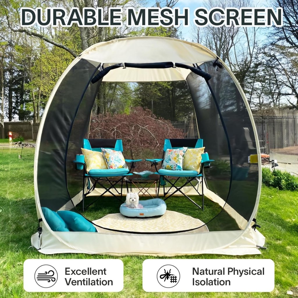 Alvantor Screen House Gazebo, 6 - 10 - 15 Person Pop Up Igloo Screened Canopy Tent with Mosquito Netting Sides, Instant UV Resistant Sun Shelter for Garden, Patio, Backyard - Wigtrends