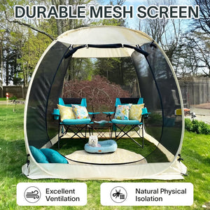 Alvantor Screen House Gazebo, 6 - 10 - 15 Person Pop Up Igloo Screened Canopy Tent with Mosquito Netting Sides, Instant UV Resistant Sun Shelter for Garden, Patio, Backyard - Wigtrends
