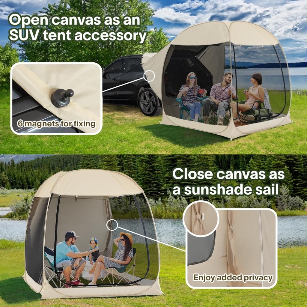 Alvantor Screen House Gazebo, 6 - 10 - 15 Person Pop Up Igloo Screened Canopy Tent with Mosquito Netting Sides, Instant UV Resistant Sun Shelter for Garden, Patio, Backyard - Wigtrends