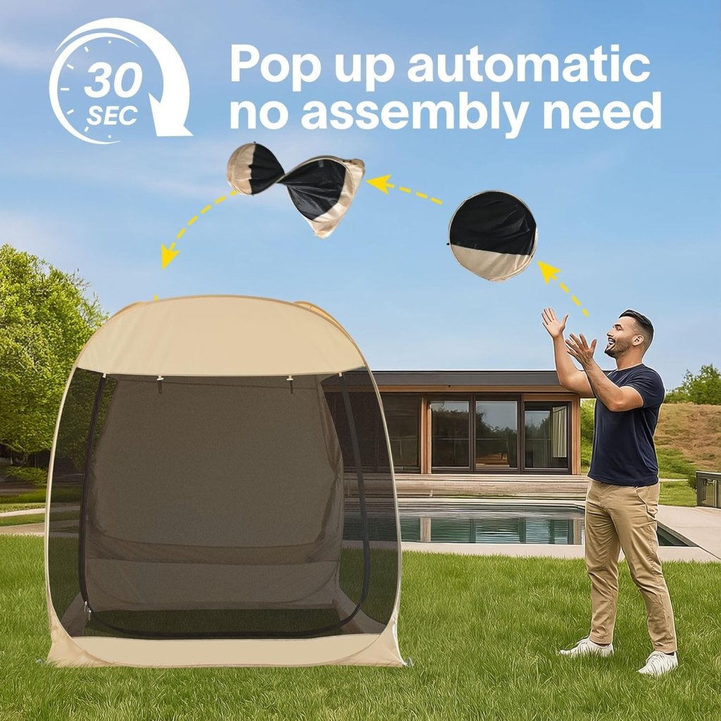 Alvantor Screen House Gazebo, 6 - 10 - 15 Person Pop Up Igloo Screened Canopy Tent with Mosquito Netting Sides, Instant UV Resistant Sun Shelter for Garden, Patio, Backyard - Wigtrends
