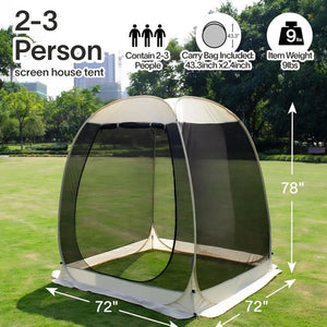 Alvantor Screen House Gazebo, 6 - 10 - 15 Person Pop Up Igloo Screened Canopy Tent with Mosquito Netting Sides, Instant UV Resistant Sun Shelter for Garden, Patio, Backyard - Wigtrends