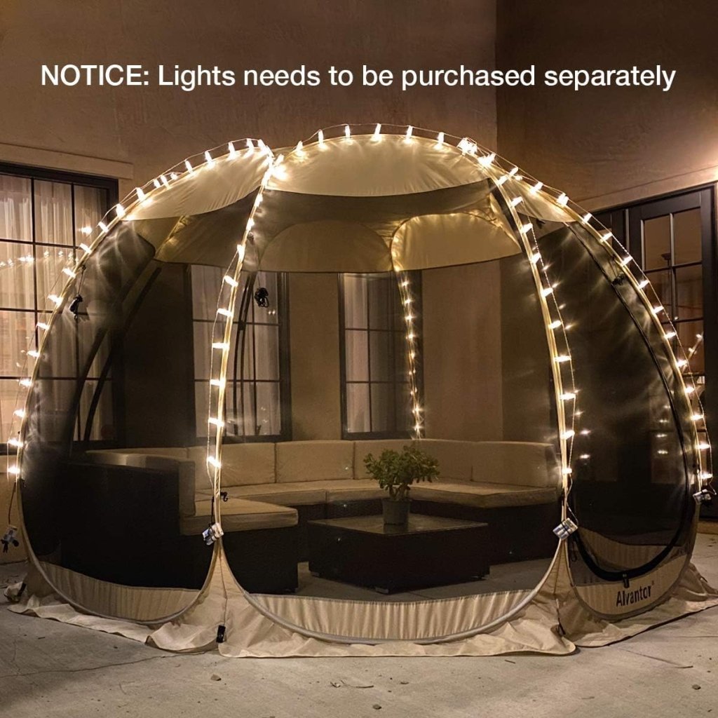 Alvantor Screen House Gazebo, 6 - 10 - 15 Person Pop Up Igloo Screened Canopy Tent with Mosquito Netting Sides, Instant UV Resistant Sun Shelter for Garden, Patio, Backyard - Wigtrends