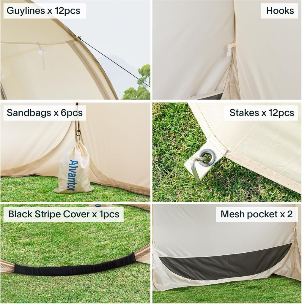 Alvantor Screen House Gazebo, 6 - 10 - 15 Person Pop Up Igloo Screened Canopy Tent with Mosquito Netting Sides, Instant UV Resistant Sun Shelter for Garden, Patio, Backyard - Wigtrends