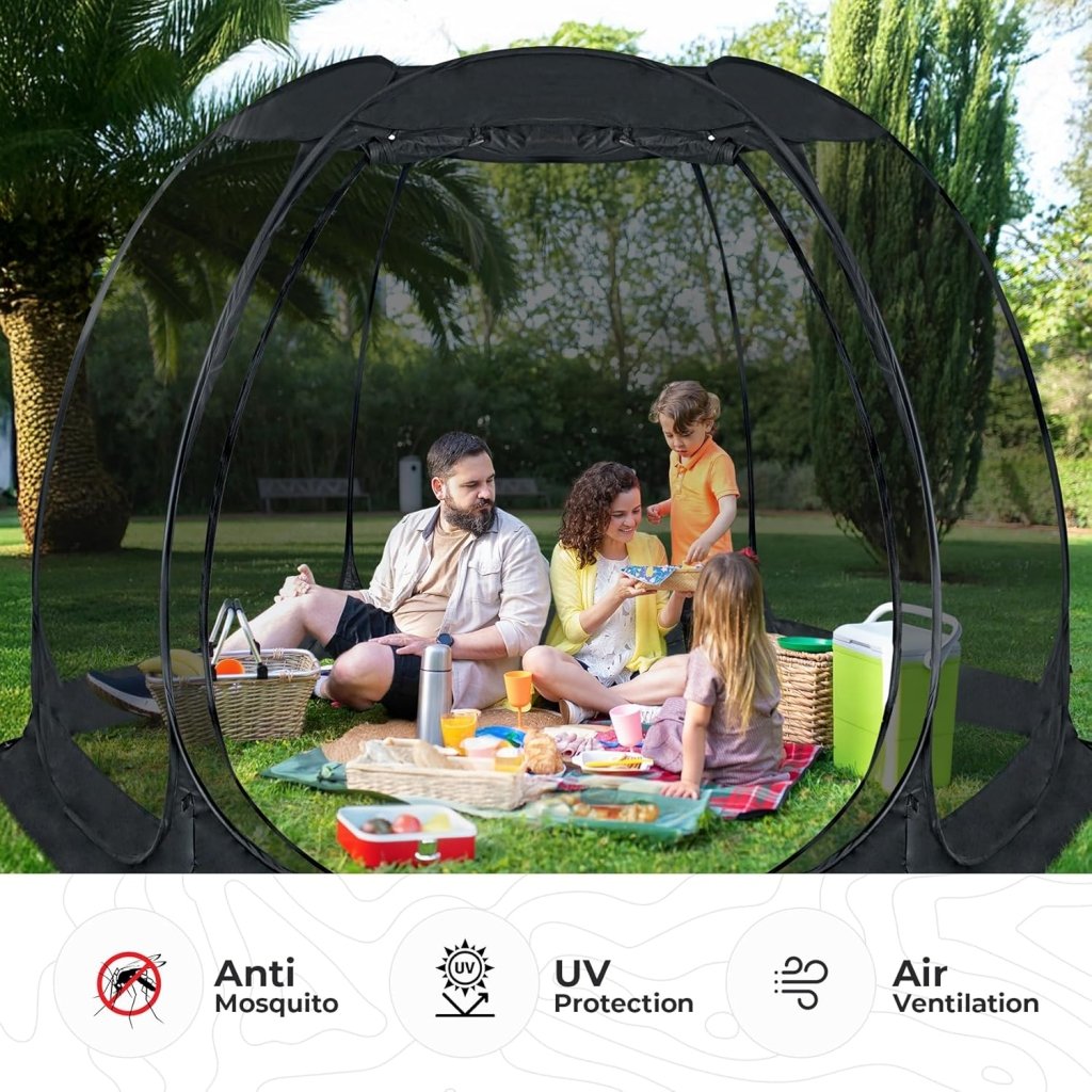 Alvantor Screen House Gazebo, 6 - 10 - 15 Person Pop Up Igloo Screened Canopy Tent with Mosquito Netting Sides, Instant UV Resistant Sun Shelter for Garden, Patio, Backyard - Wigtrends