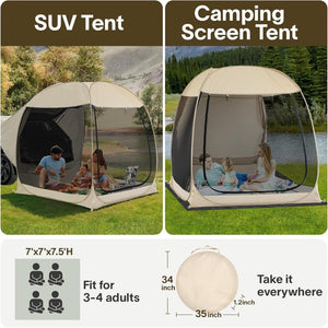 Alvantor Screen House Gazebo, 6 - 10 - 15 Person Pop Up Igloo Screened Canopy Tent with Mosquito Netting Sides, Instant UV Resistant Sun Shelter for Garden, Patio, Backyard - Wigtrends