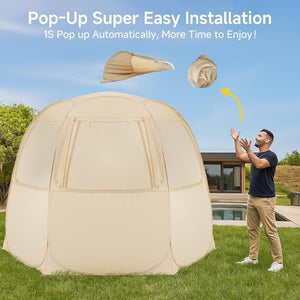 Alvantor Screen House Gazebo, 6 - 10 - 15 Person Pop Up Igloo Screened Canopy Tent with Mosquito Netting Sides, Instant UV Resistant Sun Shelter for Garden, Patio, Backyard - Wigtrends
