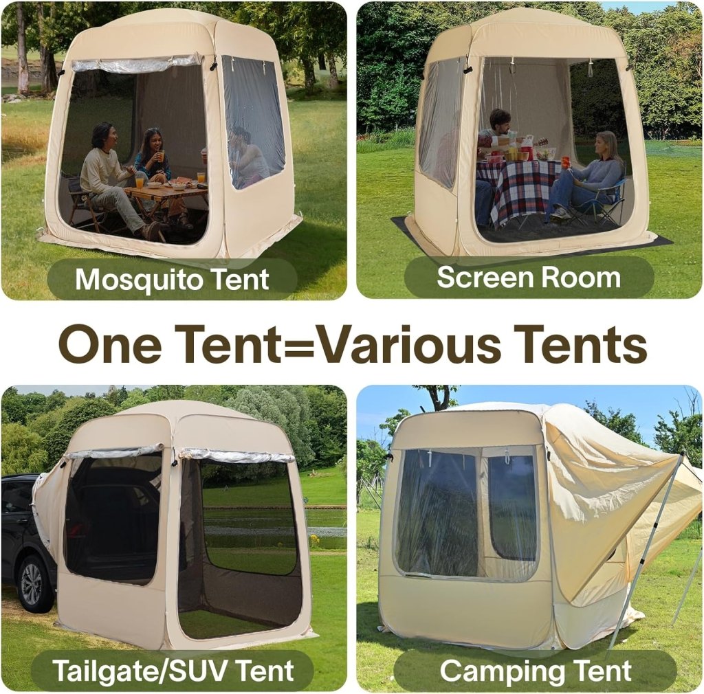 Alvantor Screen House Gazebo, 6 - 10 - 15 Person Pop Up Igloo Screened Canopy Tent with Mosquito Netting Sides, Instant UV Resistant Sun Shelter for Garden, Patio, Backyard - Wigtrends