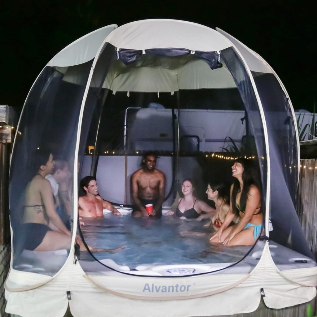 Alvantor Screen House Gazebo, 6 - 10 - 15 Person Pop Up Igloo Screened Canopy Tent with Mosquito Netting Sides, Instant UV Resistant Sun Shelter for Garden, Patio, Backyard - Wigtrends