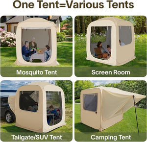 Alvantor Screen House Gazebo, 6 - 10 - 15 Person Pop Up Igloo Screened Canopy Tent with Mosquito Netting Sides, Instant UV Resistant Sun Shelter for Garden, Patio, Backyard - Wigtrends