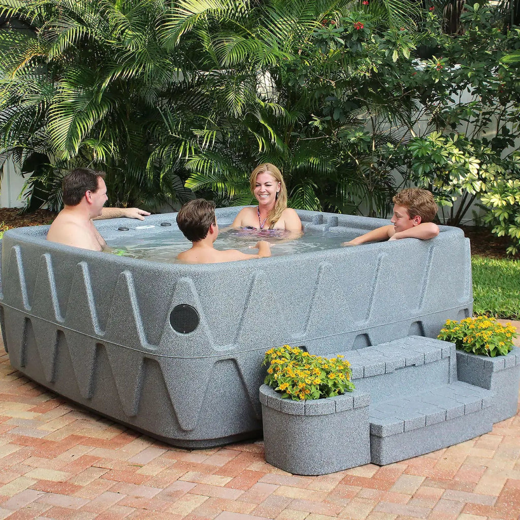 Aquarest Spas,Jet Square Plug And Play Hot Tub with Ozonator - Wigtrends