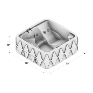 Aquarest Spas,Jet Square Plug And Play Hot Tub with Ozonator - Wigtrends