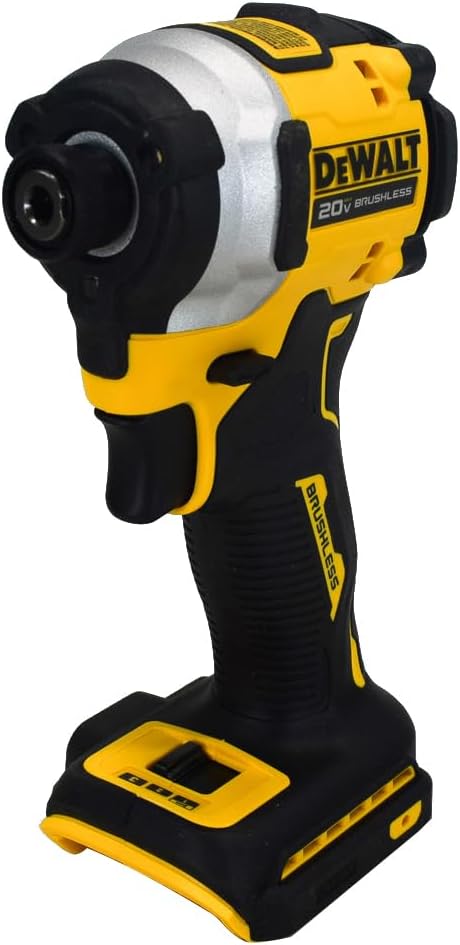 ATOMIC 20V MAX Brushless Cordless Compact 0.25 - Inch Impact Driver Tool with Variable 3 - Speed Trigger (Black and Yellow) - Wigtrends