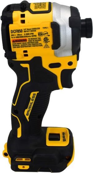 ATOMIC 20V MAX Brushless Cordless Compact 0.25 - Inch Impact Driver Tool with Variable 3 - Speed Trigger (Black and Yellow) - Wigtrends