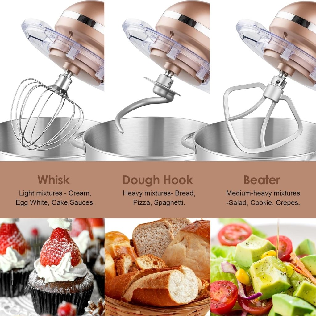 Aucma Stand Mixer,6.5 - QT 660W 6 - Speed Tilt - Head Food Mixer, Kitchen Electric Mixer with Dough Hook - Wigtrends
