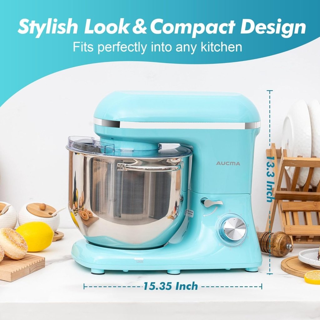 Aucma Stand Mixer,6.5 - QT 660W 6 - Speed Tilt - Head Food Mixer, Kitchen Electric Mixer with Dough Hook - Wigtrends