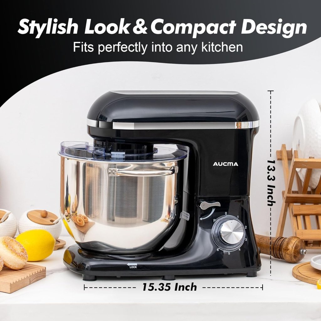 Aucma Stand Mixer,6.5 - QT 660W 6 - Speed Tilt - Head Food Mixer, Kitchen Electric Mixer with Dough Hook - Wigtrends