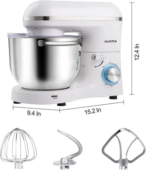Aucma Stand Mixer,6.5 - QT 660W 6 - Speed Tilt - Head Food Mixer, Kitchen Electric Mixer with Dough Hook - Wigtrends