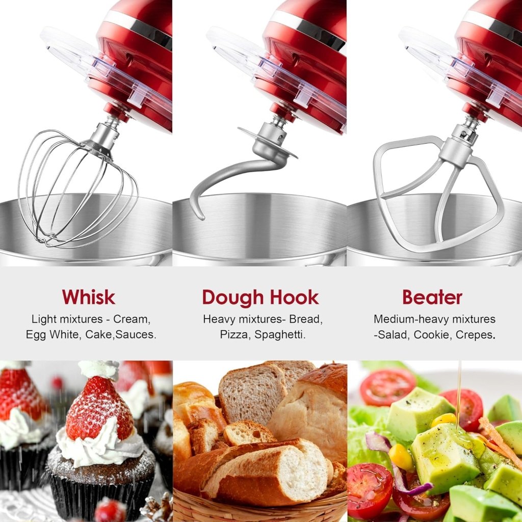 Aucma Stand Mixer,6.5 - QT 660W 6 - Speed Tilt - Head Food Mixer, Kitchen Electric Mixer with Dough Hook - Wigtrends
