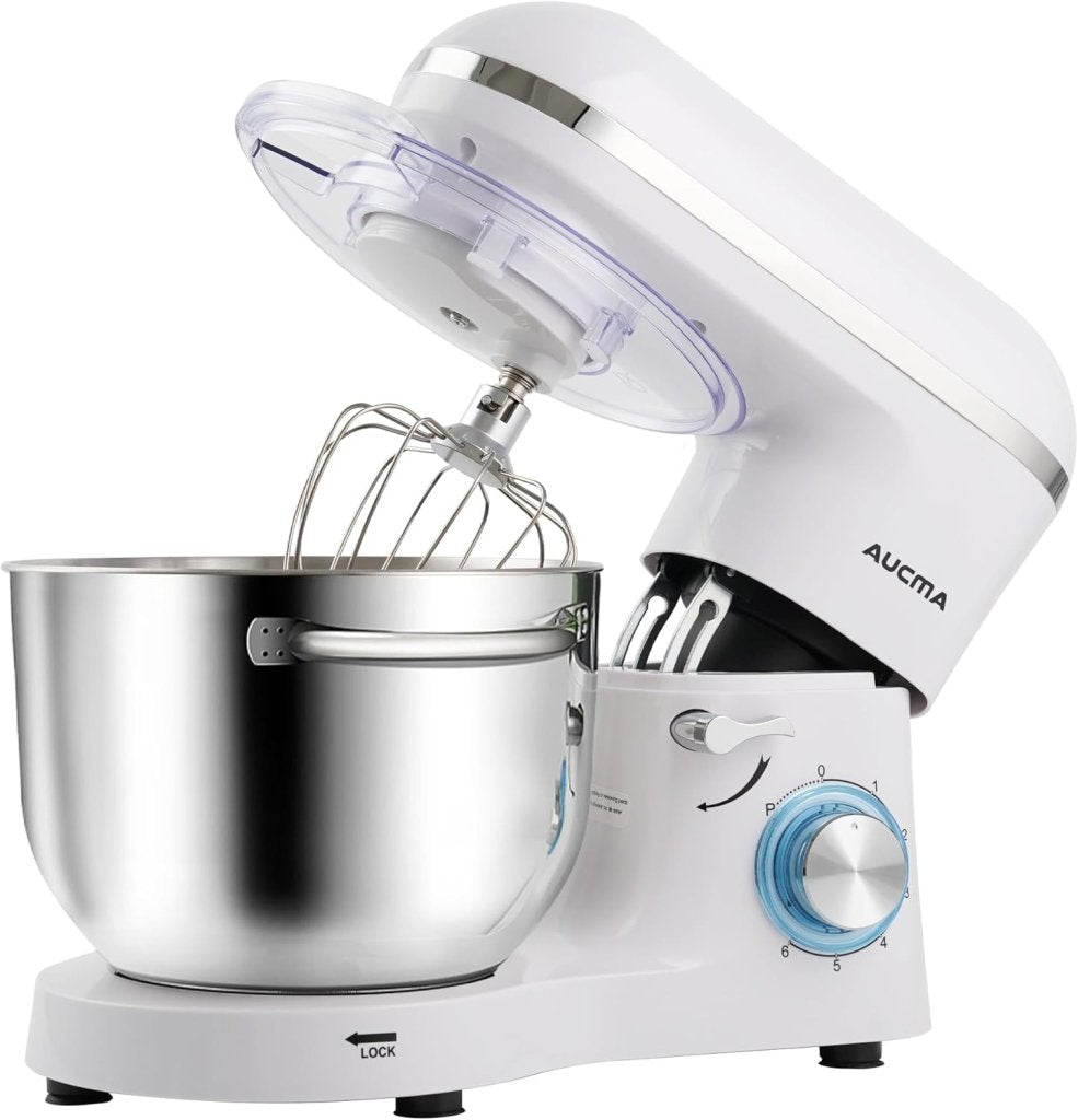 Aucma Stand Mixer,6.5 - QT 660W 6 - Speed Tilt - Head Food Mixer, Kitchen Electric Mixer with Dough Hook - Wigtrends