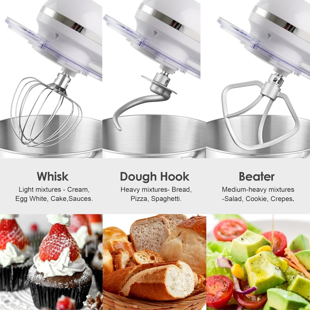 Aucma Stand Mixer,6.5 - QT 660W 6 - Speed Tilt - Head Food Mixer, Kitchen Electric Mixer with Dough Hook - Wigtrends
