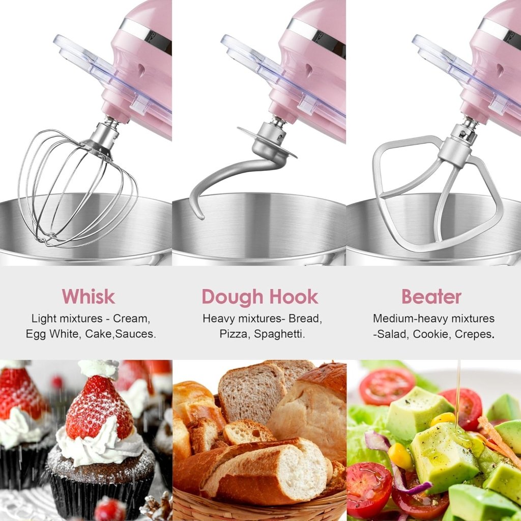 Aucma Stand Mixer,6.5 - QT 660W 6 - Speed Tilt - Head Food Mixer, Kitchen Electric Mixer with Dough Hook - Wigtrends