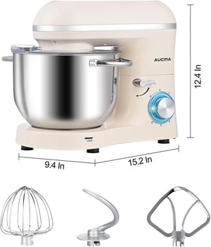 Aucma Stand Mixer,6.5 - QT 660W 6 - Speed Tilt - Head Food Mixer, Kitchen Electric Mixer with Dough Hook - Wigtrends