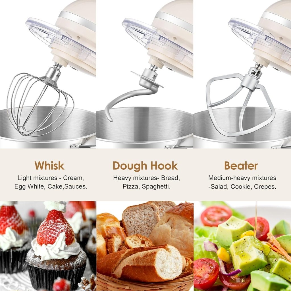 Aucma Stand Mixer,6.5 - QT 660W 6 - Speed Tilt - Head Food Mixer, Kitchen Electric Mixer with Dough Hook - Wigtrends