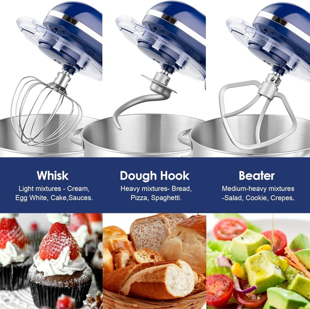 Aucma Stand Mixer,6.5 - QT 660W 6 - Speed Tilt - Head Food Mixer, Kitchen Electric Mixer with Dough Hook - Wigtrends