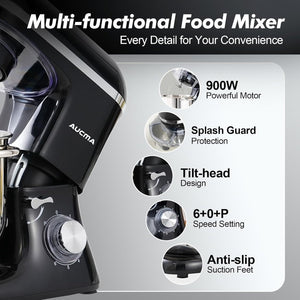 Aucma Stand Mixer,6.5 - QT 660W 6 - Speed Tilt - Head Food Mixer, Kitchen Electric Mixer with Dough Hook - Wigtrends
