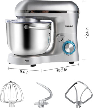 Aucma Stand Mixer,6.5 - QT 660W 6 - Speed Tilt - Head Food Mixer, Kitchen Electric Mixer with Dough Hook - Wigtrends