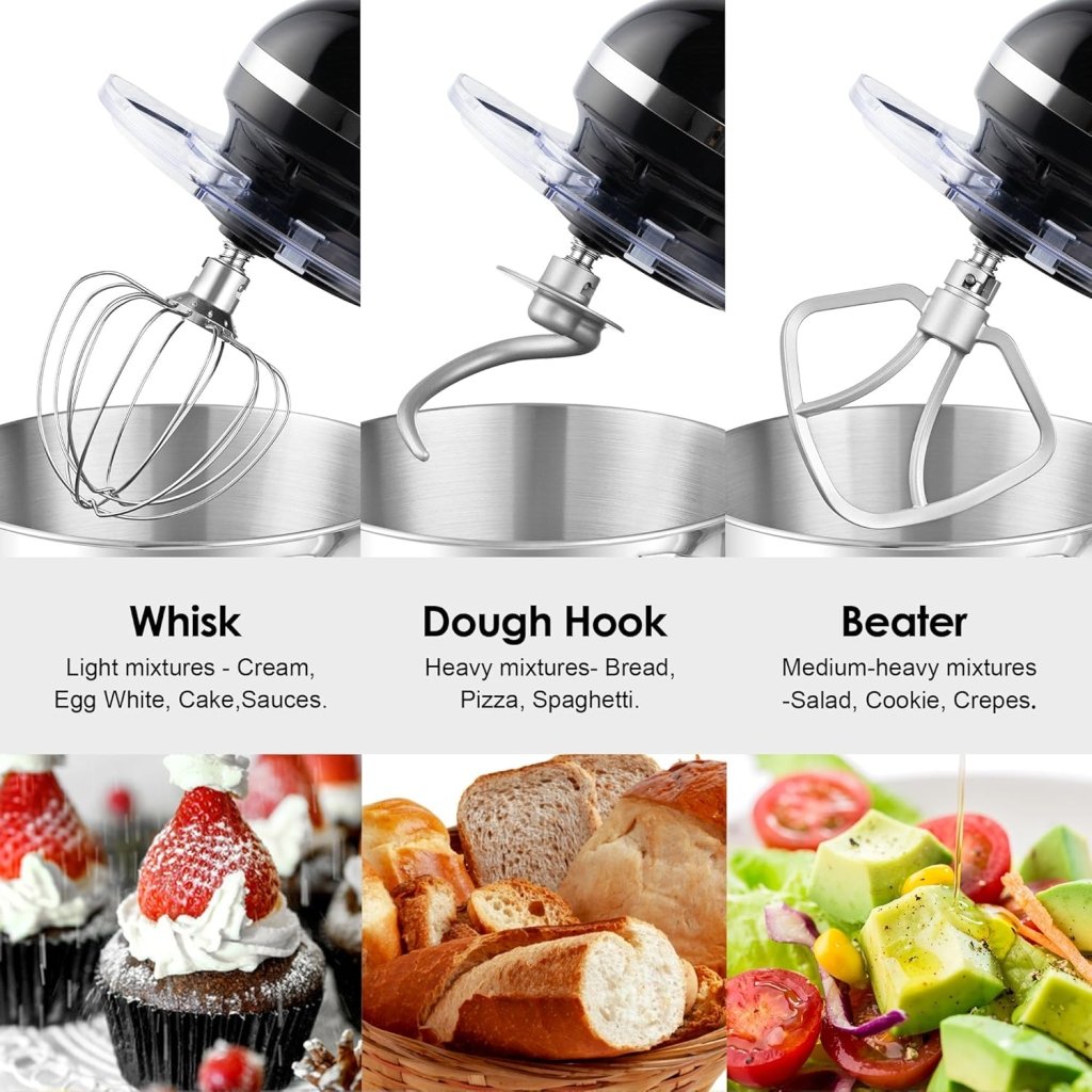 Aucma Stand Mixer,6.5 - QT 660W 6 - Speed Tilt - Head Food Mixer, Kitchen Electric Mixer with Dough Hook - Wigtrends
