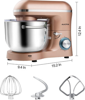 Aucma Stand Mixer,6.5 - QT 660W 6 - Speed Tilt - Head Food Mixer, Kitchen Electric Mixer with Dough Hook - Wigtrends
