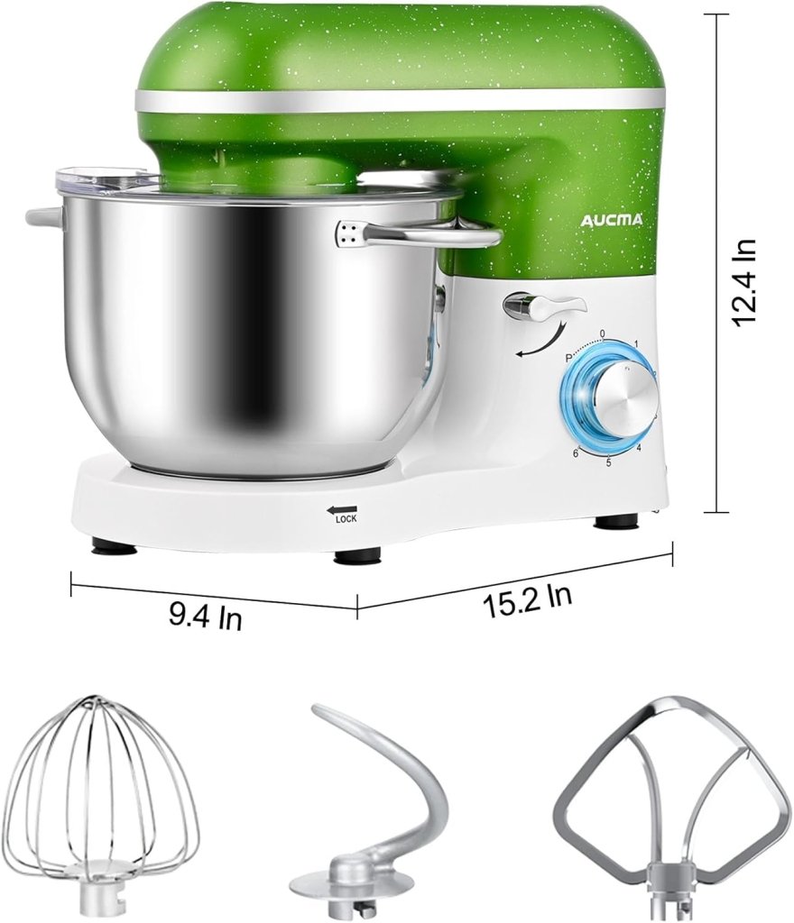 Aucma Stand Mixer,6.5 - QT 660W 6 - Speed Tilt - Head Food Mixer, Kitchen Electric Mixer with Dough Hook - Wigtrends