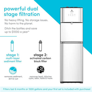 Avalon A3F Bottom Loading Water Cooler Dispenser with BioGuard - 3 Temperature Settings - UL - Filtered - Wigtrends